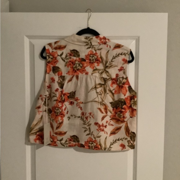 Joie 100% Linen Shortset Top M shorts Size 10 - Picture 3 of 12